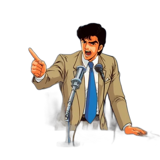 jacket, staff, pixel art, cartoon transparent PNG cut-out