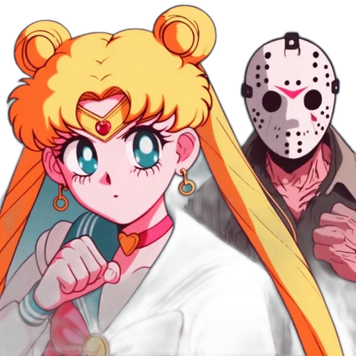 mask, anime, vaporwave, concept art transparent PNG cut-out