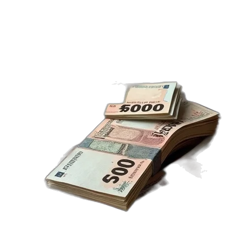 3d render, huge, pile, 500 transparent PNG cut-out