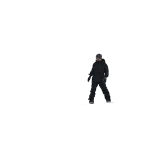 jacket, staff, creature, robot transparent PNG cut-out