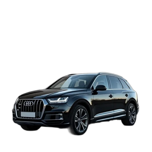 car, 3d render, photorealistic, black transparent PNG cut-out