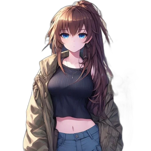 jacket, dress, weapon, creature transparent PNG cut-out