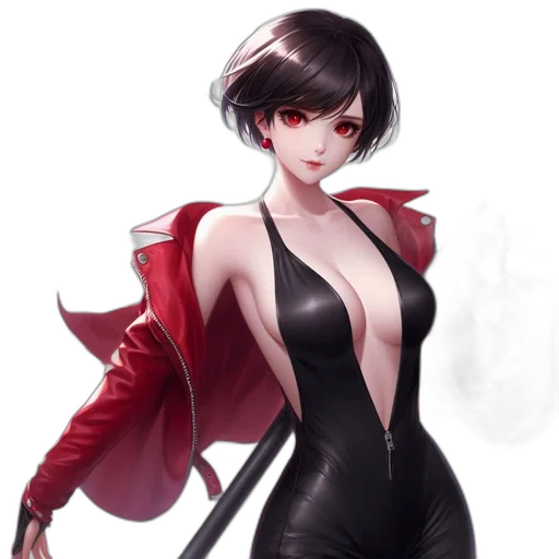 jacket, dress, staff, weapon transparent PNG cut-out