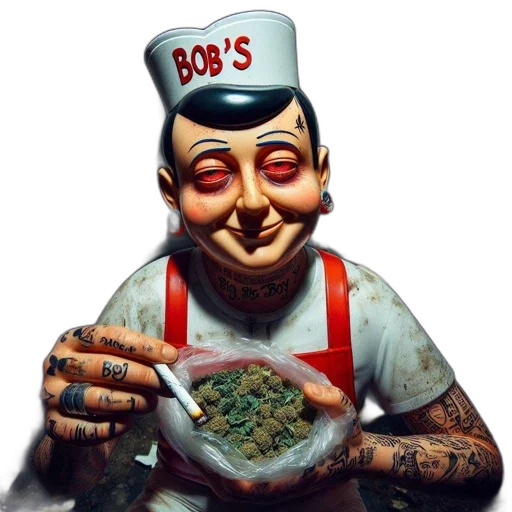 food, face, robot, comic book art transparent PNG cut-out