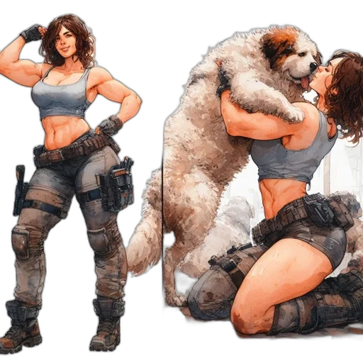 concept art, comic book art, cyberpunk, fantasy art transparent PNG cut-out