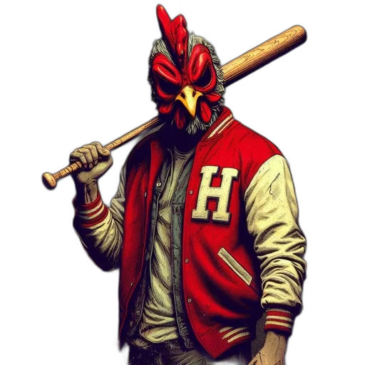 jacket, mask, staff, animal transparent PNG cut-out
