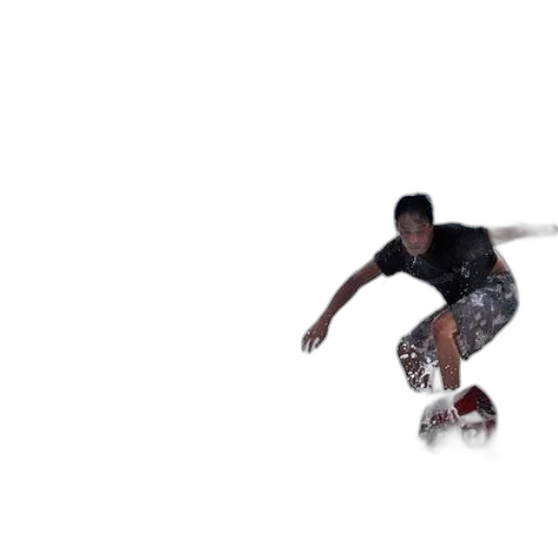 3d render, concept art, outer space, surfer transparent PNG cut-out