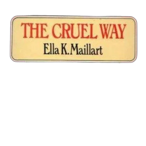 cruel, way, ella, maillart transparent PNG cut-out