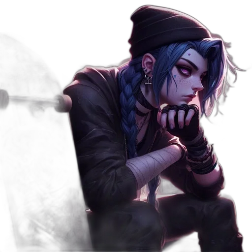 concept art, cyberpunk, comic book art, fantasy art transparent PNG cut-out