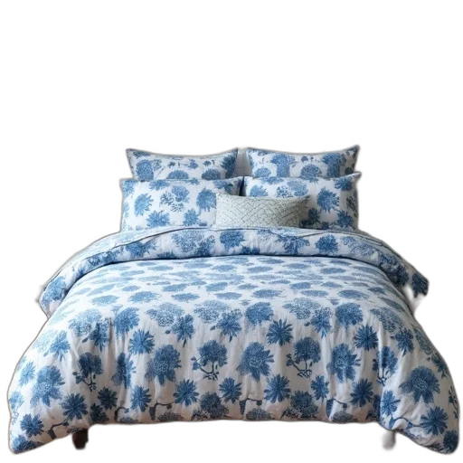 furniture, 3d render, blue, cozy transparent PNG cut-out