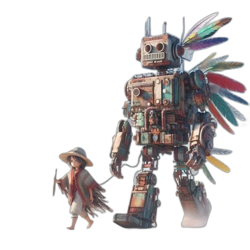 robot, weapon, staff, concept art transparent PNG cut-out