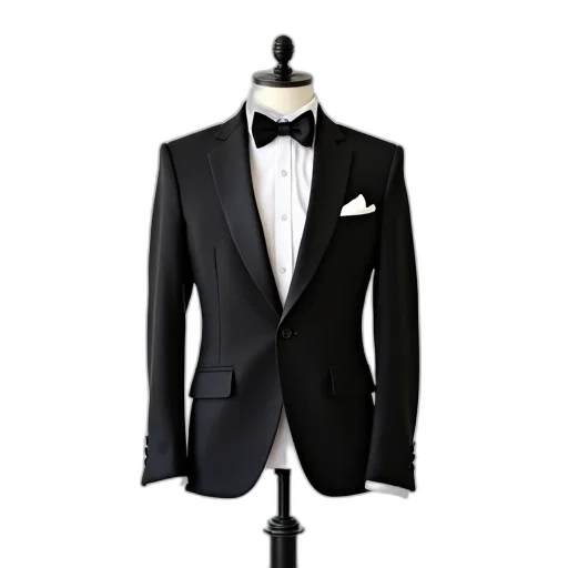 jacket, staff, 3d render, monochrome transparent PNG cut-out