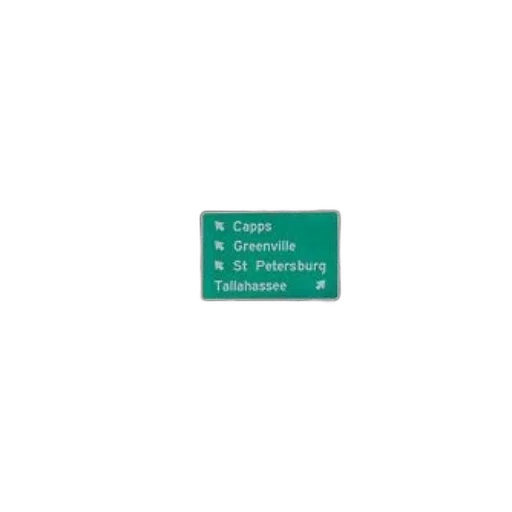 green, sign, directions, capps transparent PNG cut-out