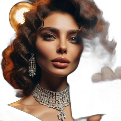 jewelry, face, crown, photorealistic transparent PNG cut-out