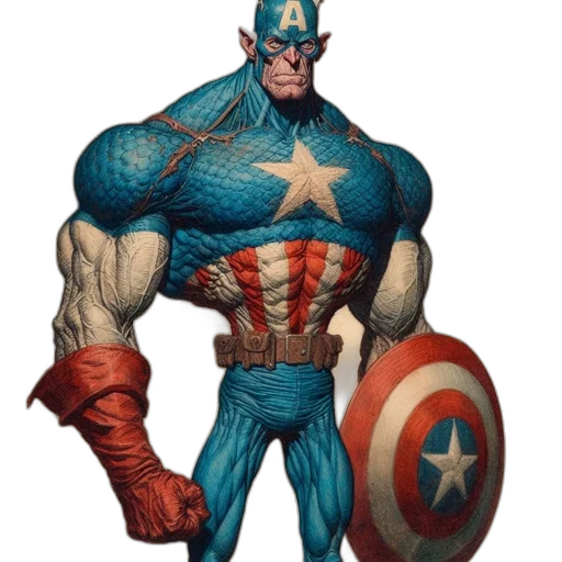 comic book art, concept art, cartoon, vintage transparent PNG cut-out