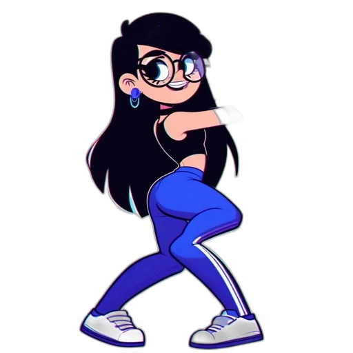 dress, staff, cartoon, anime transparent PNG cut-out