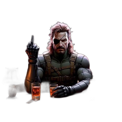 bottle, weapon, jacket, hair transparent PNG cut-out