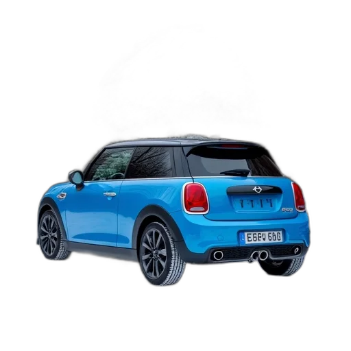 car, 3d render, blue, hatchback transparent PNG cut-out