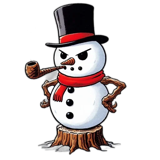 hat, staff, pixel art, snow transparent PNG cut-out