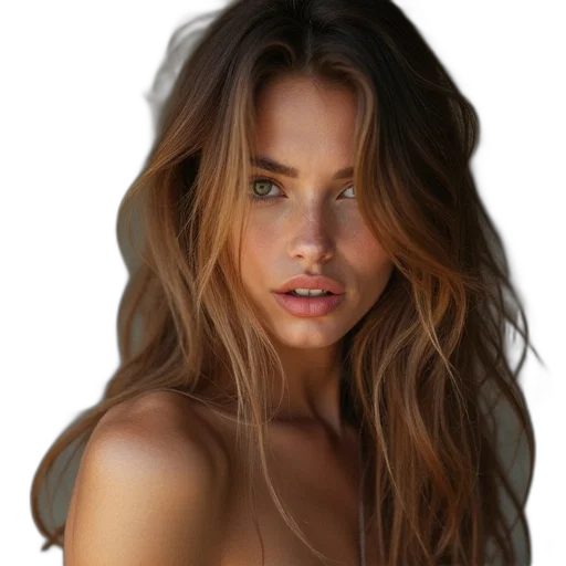 hair, face, dress, jewelry transparent PNG cut-out