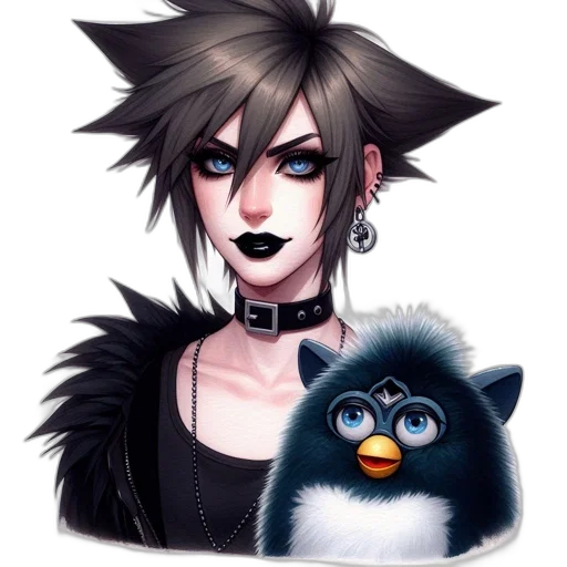 anime, cartoon, fantasy art, pixel art transparent PNG cut-out