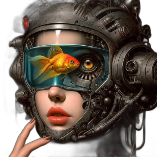 mask, robot, face, creature transparent PNG cut-out