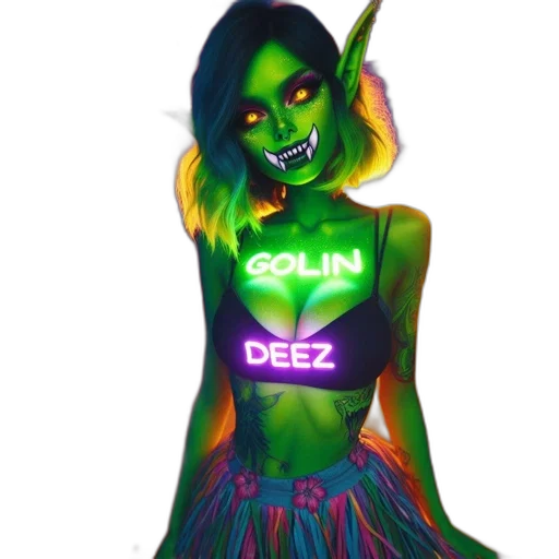 dress, cyberpunk, concept art, vaporwave transparent PNG cut-out