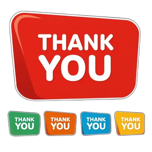 stylized, thank, graphic, red transparent PNG cut-out