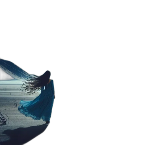 sword, hair, dragon, mask transparent PNG cut-out