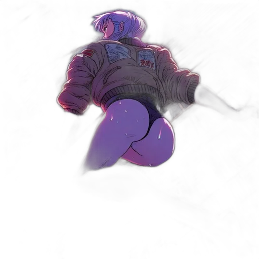 jacket, creature, hair, robot transparent PNG cut-out