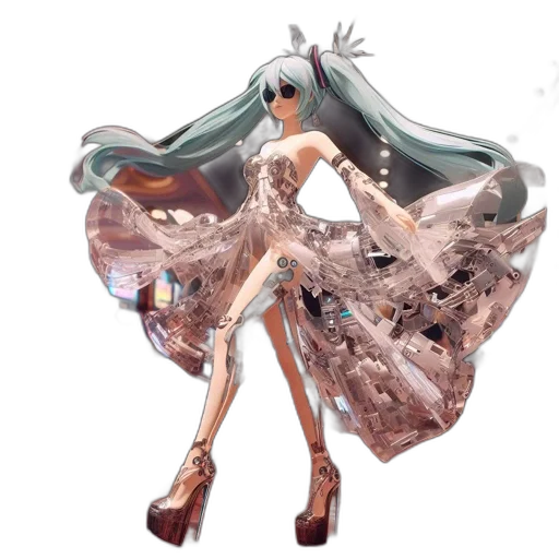 dress, concept art, 3d render, fantasy art transparent PNG cut-out