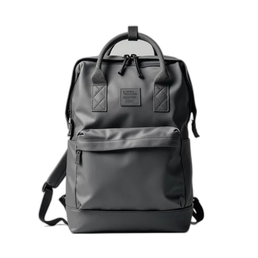 jacket, 3d render, grey, backpack transparent PNG cut-out
