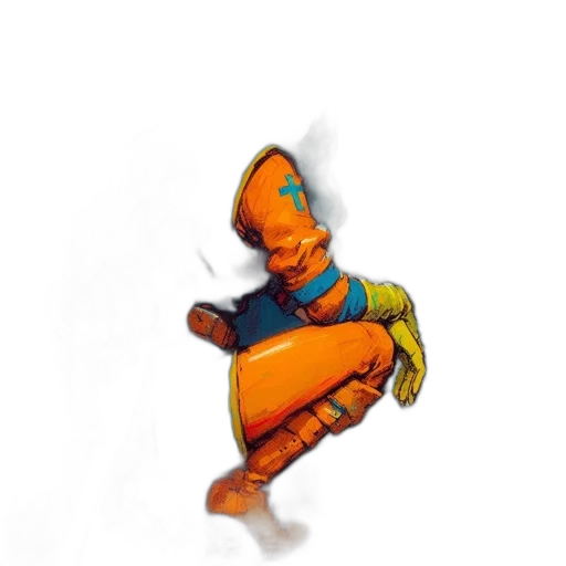 robot, mask, shoes, staff transparent PNG cut-out