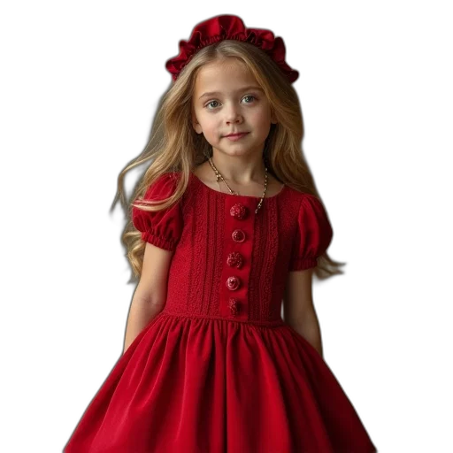 dress, photorealistic, 3d render, red transparent PNG cut-out