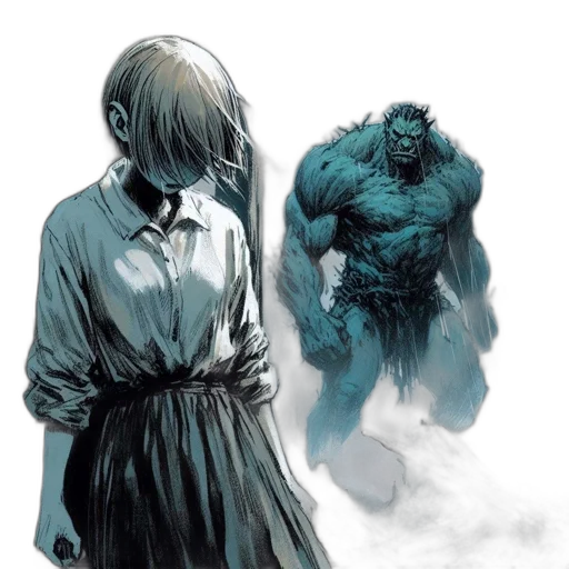 creature, dress, mask, concept art transparent PNG cut-out