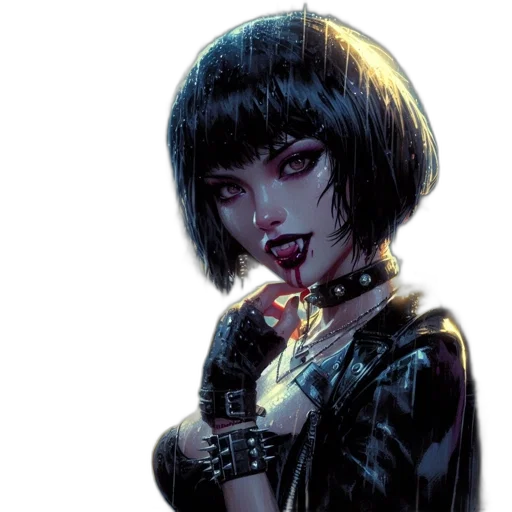 face, comic book art, cyberpunk, concept art transparent PNG cut-out