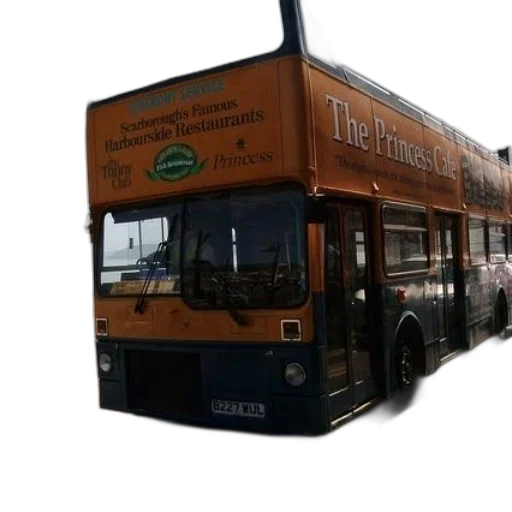 3d render, photorealistic, concept art, double-decker transparent PNG cut-out