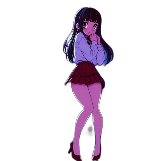 dress, jacket, anime, pixel art transparent PNG cut-out