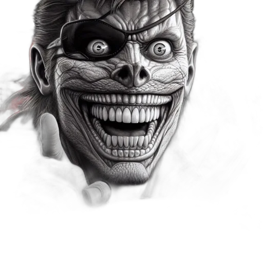 face, mask, creature, comic book art transparent PNG cut-out