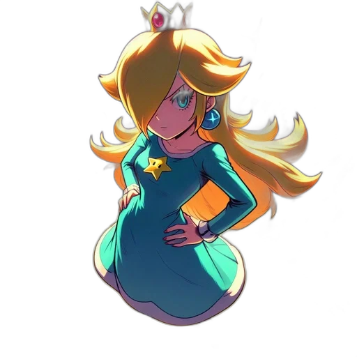crown, dress, staff, hair transparent PNG cut-out
