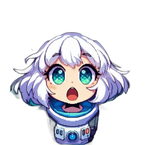 robot, face, creature, staff transparent PNG cut-out