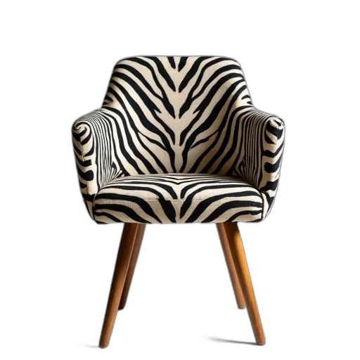 furniture, 3d render, zebra, chair transparent PNG cut-out