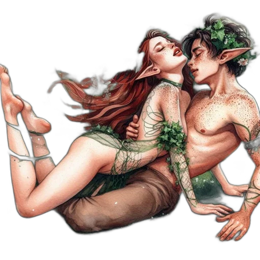 fantasy art, concept art, comic book art, watercolor transparent PNG cut-out