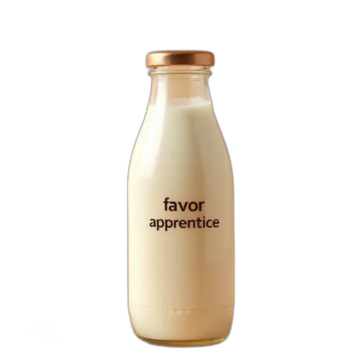 bottle, food, 3d render, malted transparent PNG cut-out