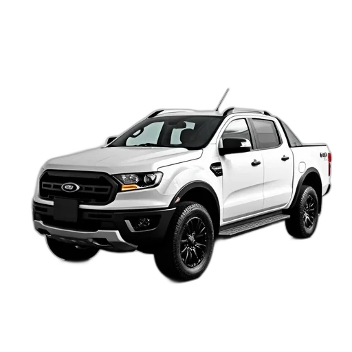 car, white, ford, ranger transparent PNG cut-out