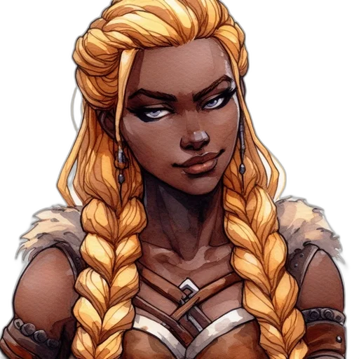 hair, comic book art, fantasy art, concept art transparent PNG cut-out