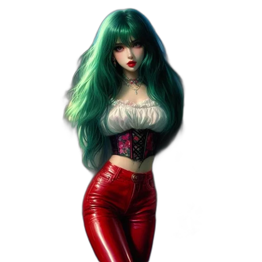 dress, hair, fantasy art, concept art transparent PNG cut-out