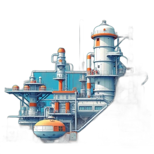 building, robot, concept art, pixel art transparent PNG cut-out