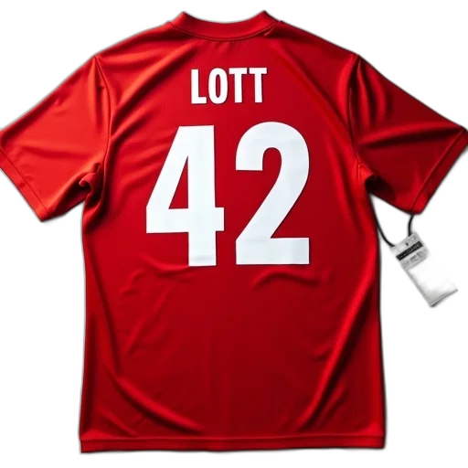 red, jersey, name, lott transparent PNG cut-out