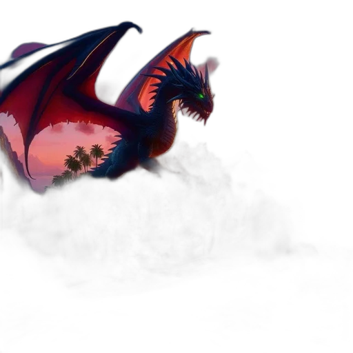 dragon, creature, animal, fantasy art transparent PNG cut-out
